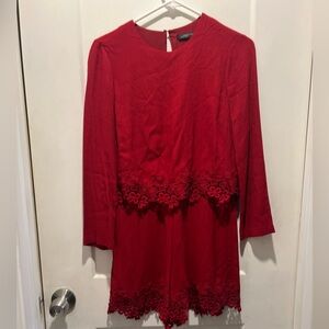 Zara EUC red romper. Size S. Vintage look!